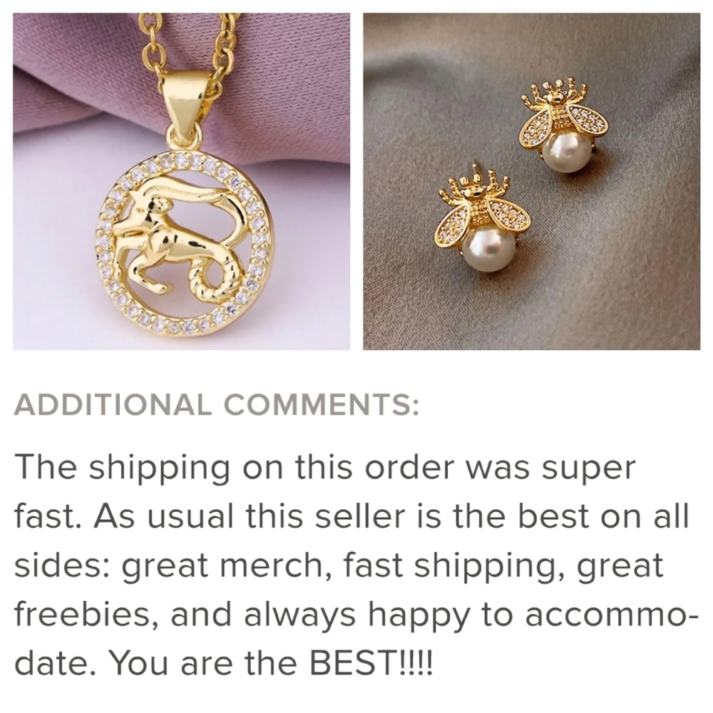 Bee Earrings Pearl Rhinestone  Gold Vermeil S925 Studs - Picture 13 of 14